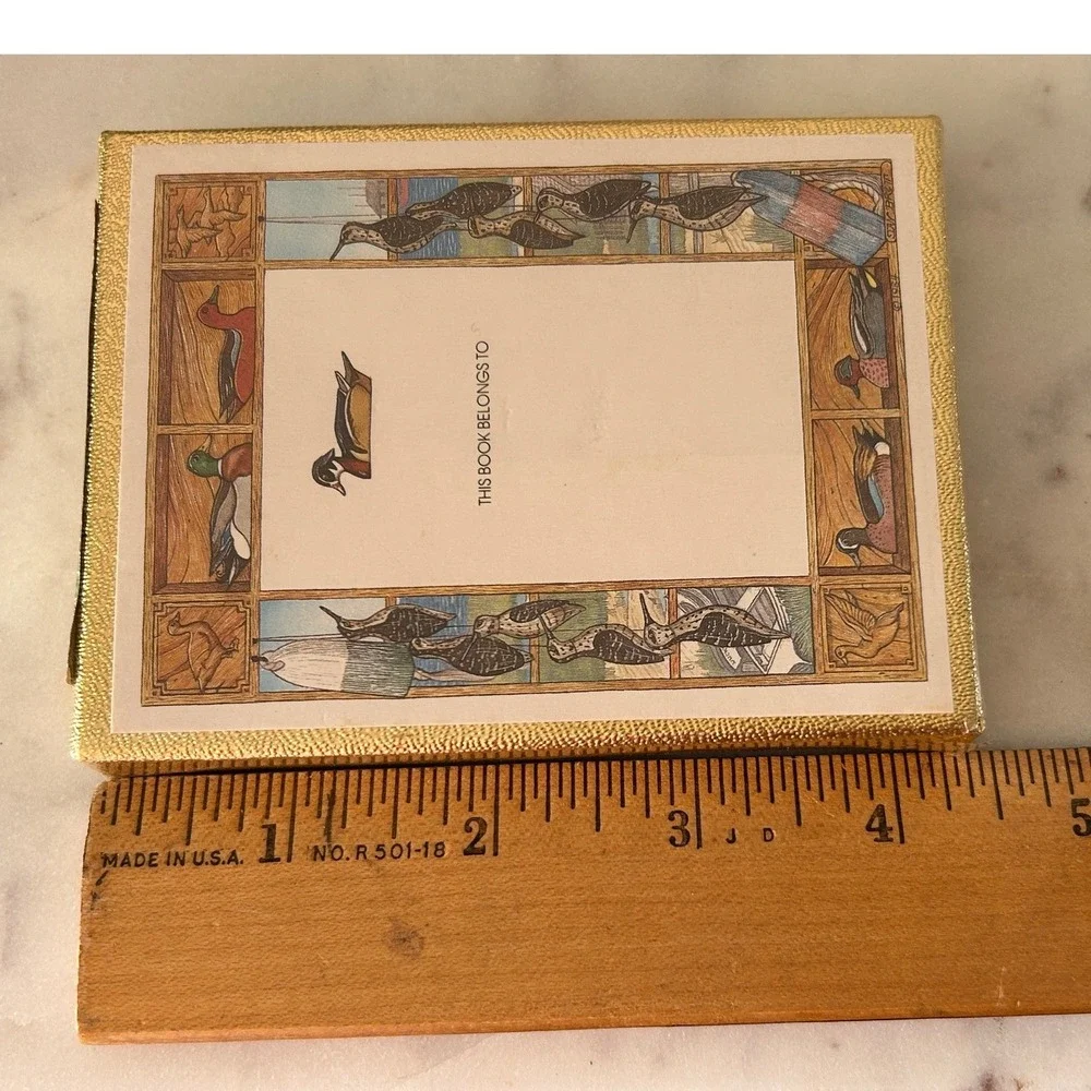 Vintage Antioch 30 Self-Stick Bookplates Waterfowl Jan Brett Design B256 1984